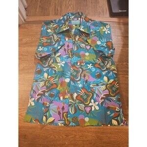Escape To Adventure Shirt by Jeff Granito Hawaiian Floral Aloha Size Small
